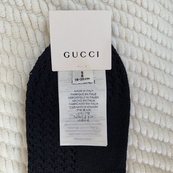 Gucci Knit Knee High Socks with GG logos in Black - Picture 5 of 8